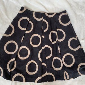 Banana Republic Brown/Tan Print A-Line Skirt Sz00P
